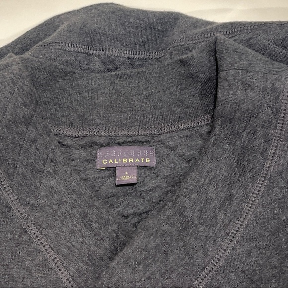 Calibrate Sweater Men V Neck Pullover V Neck Gray Size L Large - Picture 3 of 5